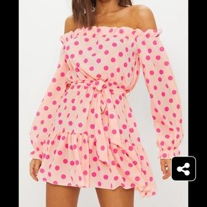 PRETTY LITLLE THING TIE DRESS NWT